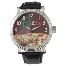 Pizza Wrist Watch – Hot Fresh Pizza Fun Timepiece Armbanduhr