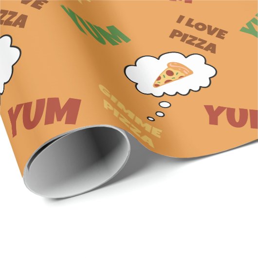 Pizza Yum Geschenkpapier (Rolleneckpunkt)