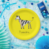 Pizza Zebra Niedlich Kids Animal Pappteller (Party)