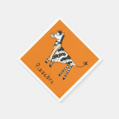 Pizza Zebra Niedlich Kids Cartoon Serviette (Ecke)