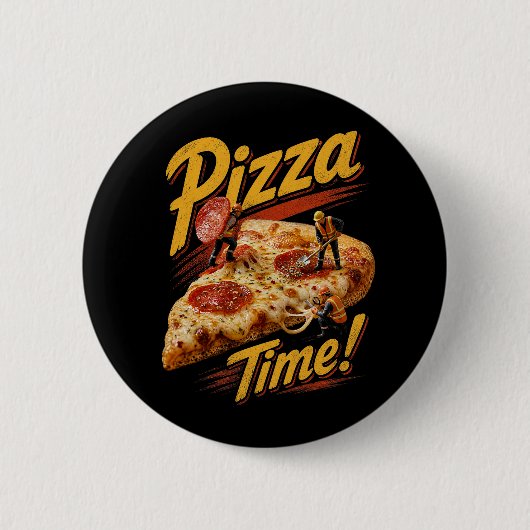 Pizza Zeit! Button (Vorderseite)