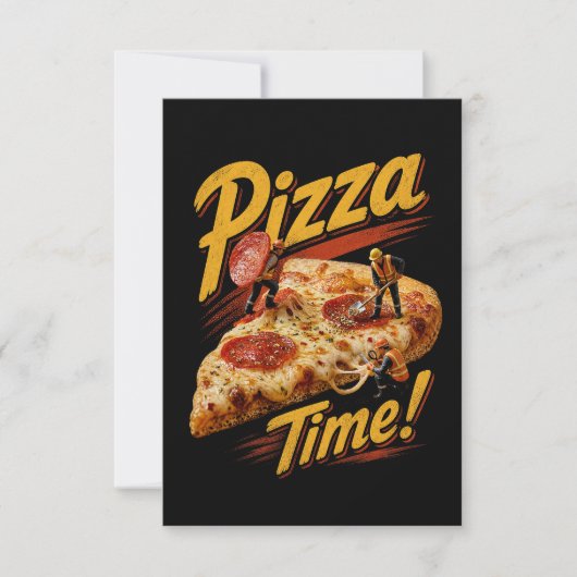 Pizza Zeit! Dankeskarte (Vorderseite)