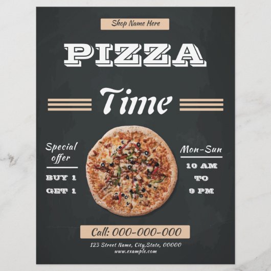 Pizza Zeit Flyer (Vorne)