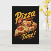 Pizza Zeit! Karte (Gelbe Blume)