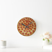 Pizza-Zeit-Pizza-Uhr Runde Wanduhr (Zuhause)