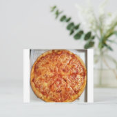 Pizza Zeit! Postkarte (Stehend Vorderseite)