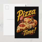 Pizza Zeit! Postkarte (Vorne/Hinten)