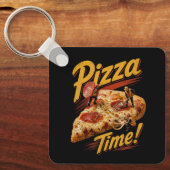 Pizza Zeit! Schlüsselanhänger (Vorderseite)