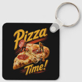 Pizza Zeit! Schlüsselanhänger (Rückseite)