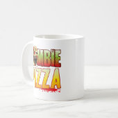 Pizza-Zombie-Kopf Kaffeetasse (Vorderseite Links)