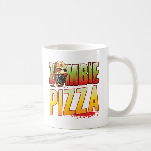 Pizza-Zombie-Kopf Kaffeetasse (Rechts)