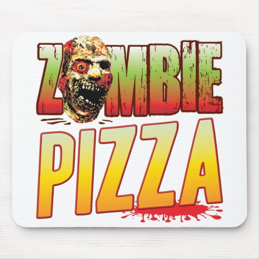 Pizza-Zombie-Kopf Mousepad (Vorne)