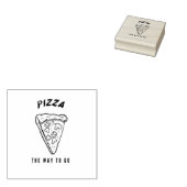 Pizza zum Mitnehmen Gummistempel (Stempel)