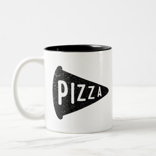 Pizza Zweifarbige Tasse (Links)