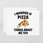 Pizzaausschnitt für Pizzas lustiges Sprichwort Fas Postkarte (Vorne/Hinten)