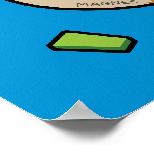 Pizzaausschnitt mit Toppings Poster (Ecke)