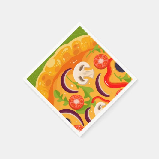 Pizzabendessen Party Serviette (Ecke)