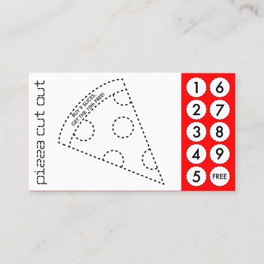 Pizzabokarten Treuekarte (Vorderseite)