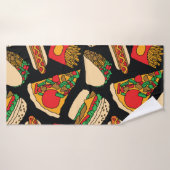 Pizzaburger Hotdog Pommes frites Tacos Badehandtuch (Badehandtuch)