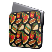 Pizzaburger Hotdog Pommes frites Tacos Laptopschutzhülle (Vorderseite Links)