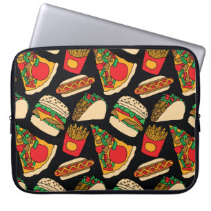 Pizzaburger Hotdog Pommes frites Tacos Laptopschutzhülle
