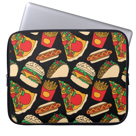 Pizzaburger Hotdog Pommes frites Tacos Laptopschutzhülle (Vorderseite)