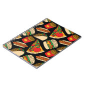 Pizzaburger Hotdog Pommes frites Tacos Notizblock (Linke Seite)