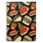 Pizzaburger Hotdog Pommes frites Tacos Notizblock (Vorderseite)