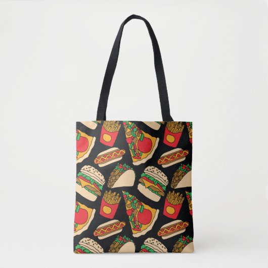 Pizzaburger Hotdog Pommes frites Tacos Tasche (Vorderseite)