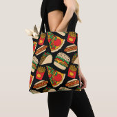 Pizzaburger Hotdog Pommes frites Tacos Tasche (Von Nahem)