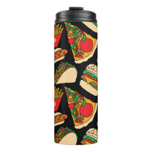 Pizzaburger Hotdog Pommes frites Tacos Thermosbecher