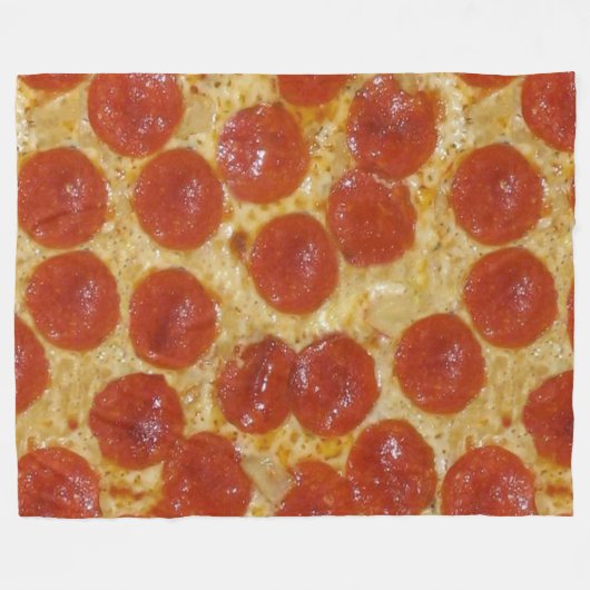 Pizzadecke aus Pepperoni Fleecedecke (Vorderseite (Horizontal))
