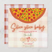 Pizzadesign Babydusche Einladung (Vorne/Hinten)
