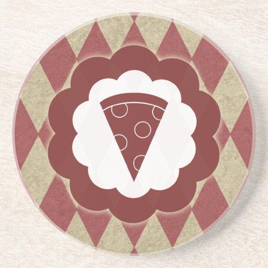 Pizzadiamanten Getränkeuntersetzer (Vorne)