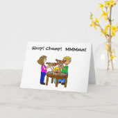 Pizzaessen oder Party Grußkarte Karte (Gelbe Blume)