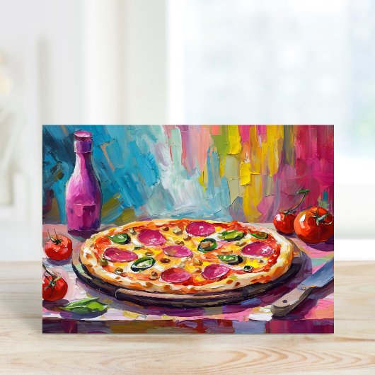 Pizzafarben Moderne Abstrakte Kunst Karte