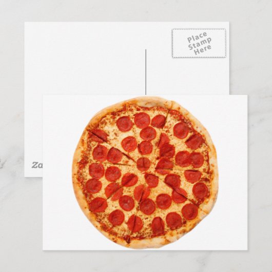 Pizzafreund Postkarte (Vorne/Hinten)