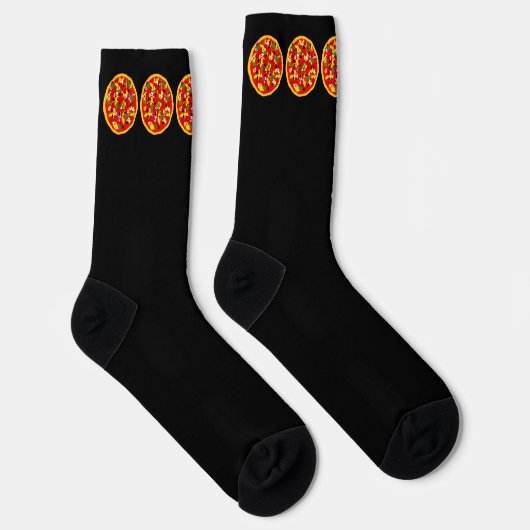 Pizzaiolo Cartoon Pizza Print Socken (Rechts)