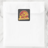 Pizzaiolo lustige Pizzeria Pizzaiolo Geschenkidee Quadratischer Aufkleber (Tasche)