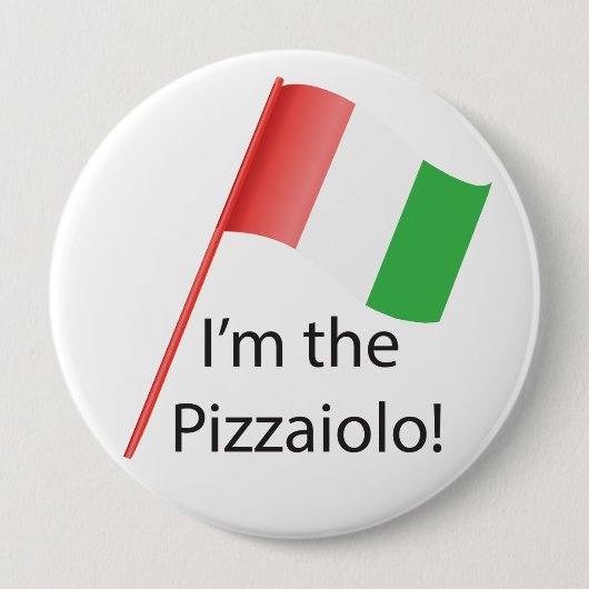 Pizzaiolo rundes Abzeichen Button (Vorderseite)