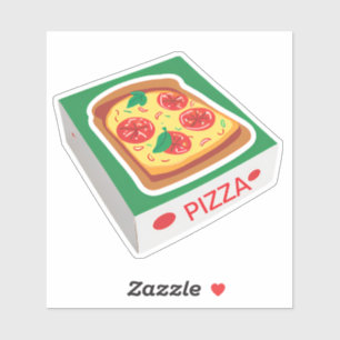 Pizzakarton Aufkleber
