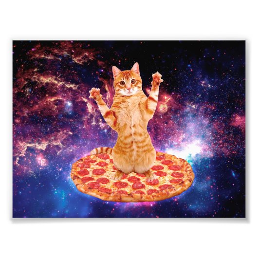 Pizzakatkatze Fotodruck (Vorne)