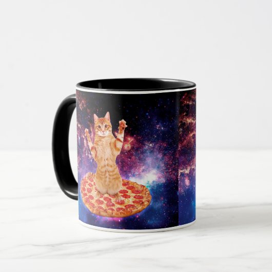 Pizzakatkatze Tasse (Vorderseite Links)