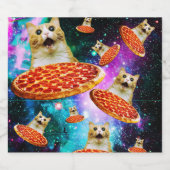 Pizzakatze Bierflaschenetikett (Einzelnes Label)