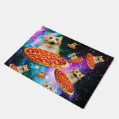 Pizzakatze Fußmatte (Schrägansicht)