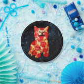 Pizzakatze im Weltraum Pappteller (Party)