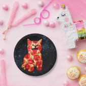 Pizzakatze im Weltraum Pappteller (Party)