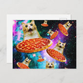 Pizzakatze Postkarte (Vorne/Hinten)
