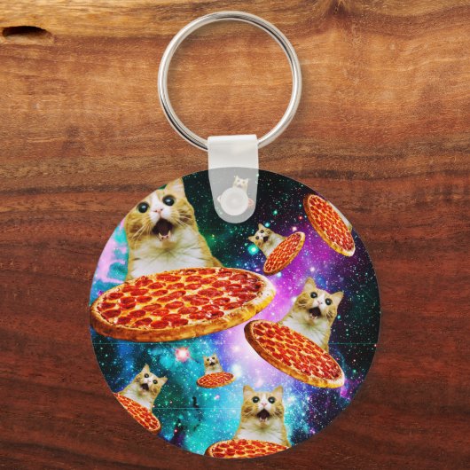 Pizzakatze Schlüsselanhänger (Vorderseite)