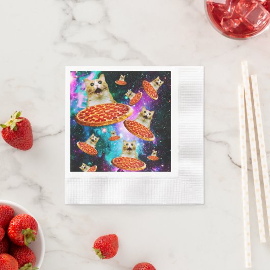 Pizzakatze Serviette (Beispiel)